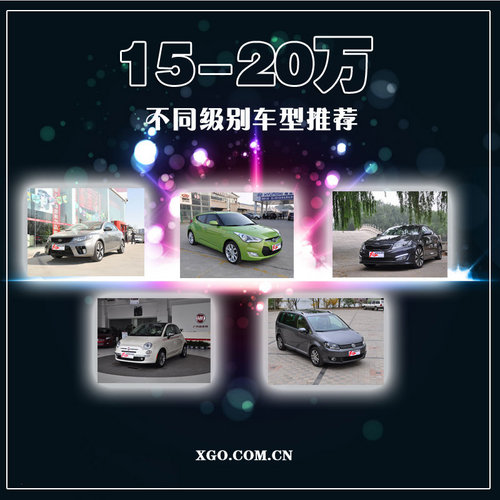 自家用！ 15-20万之间不同级别车型推荐