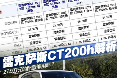 低配车型如何？雷克萨斯CT200h简单解析