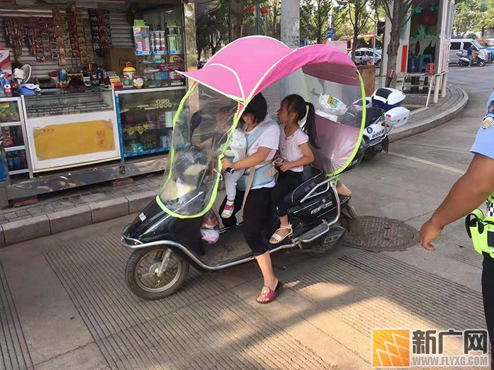 泸西交警开展遮阳雨棚专项整治