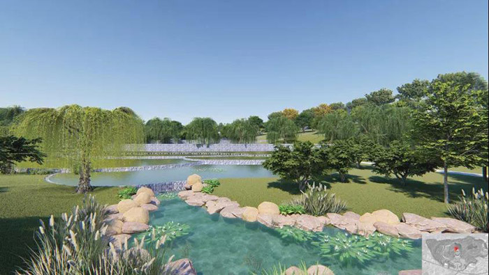 个旧新一座生态湿地公园正在建设中 个旧新一座生态湿地公园正在建设中