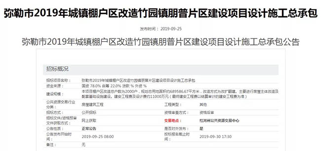 红河州三县市棚户区改造 涉及户数3007户 总预算1.5亿+ 红河州三县市棚户区改造 涉及户数3007户 总预算1.5亿+