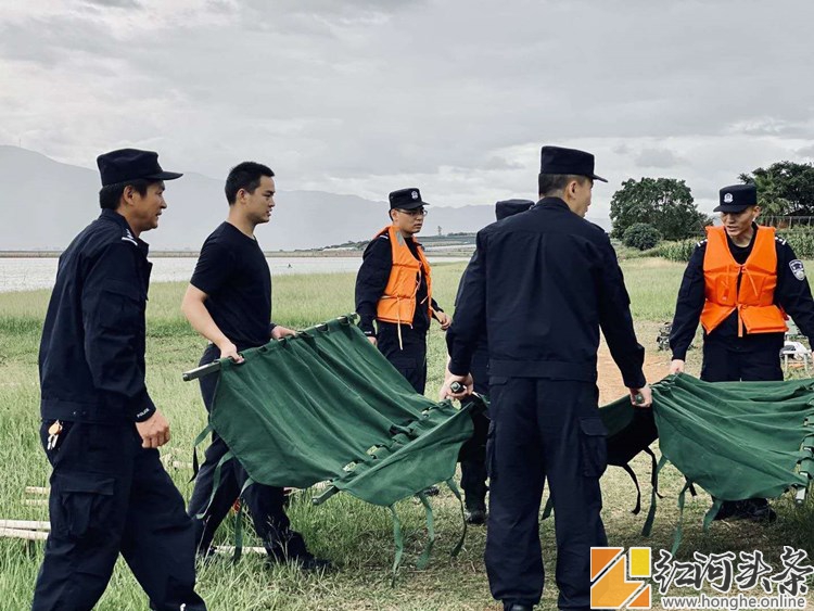 红河边境管理支队组织开展防汛抗灾后勤综合保障应急拉动演练