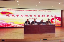 红河州第三人民医院党委召开党史学习教育动员部署大会