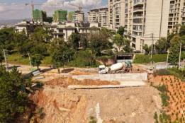 建水龙窑生态城地库路段修复完成七成，预计15天后完工恢复通行